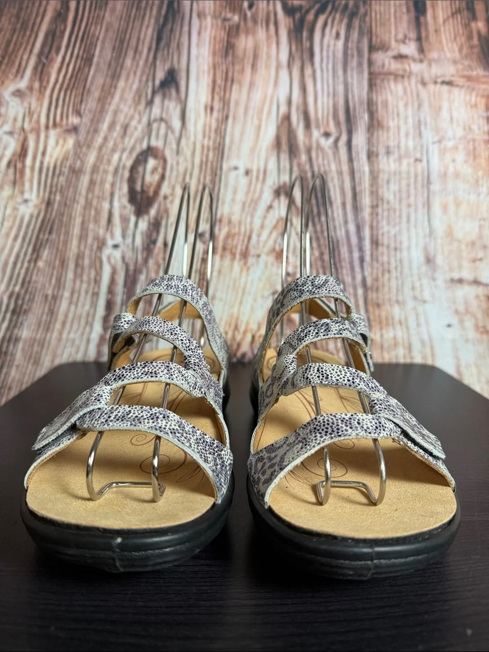 Revere Miami Silver Safari Sandals Womens Sz 7M